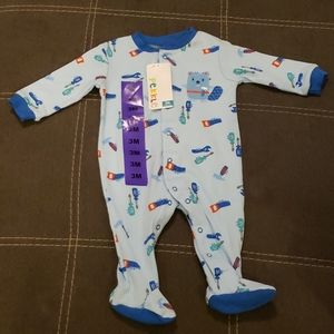 *NWT* Baby Boy building long sleeve sleeper sz 3M